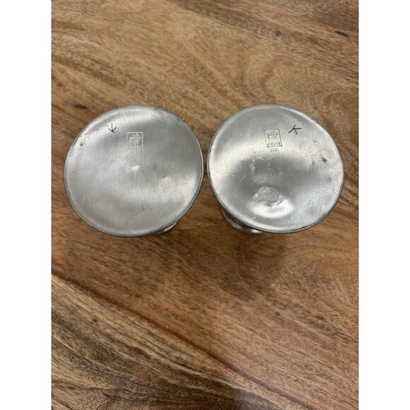 Vintage Set of 2 Pewter Candle Holders 3.5" - Picture 4 of 4